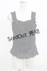 Jane Marple / はしごリボンビスチェキャミ M 黒 H-25-08-10-1067-JM-TO-KB-ZH