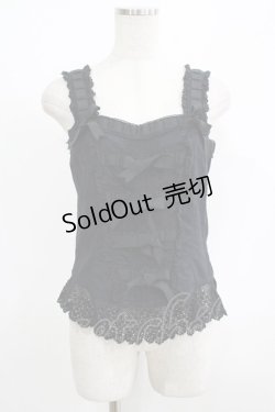 画像1: Jane Marple / はしごリボンビスチェキャミ M 黒 H-25-08-10-1067-JM-TO-KB-ZH