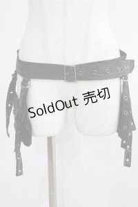 Qutie Frash / フラップベルト  ブラック×カーキ H-25-08-10-1068-QU-ZA-KB-ZH