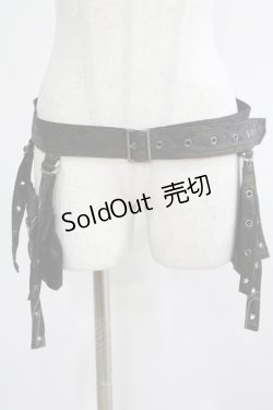 画像1: Qutie Frash / フラップベルト  ブラック×カーキ H-25-08-10-1068-QU-ZA-KB-ZH