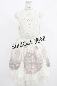 Ozz oneste / チョーカー風ホルター和柄ジャンパースカート  アイボリー H-25-08-10-1009-OO-OP-KB-ZH