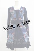 Ozz oneste / プリント切替チュニックワンピース  ネイビー H-25-08-10-1013-OO-OP-KB-ZH