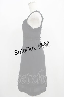 画像2: Jane Marple / フリルキャミソールワンピース M 黒 H-25-08-10-1019-JM-OP-KB-ZH