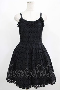 画像1: Jane Marple / アイレットレースサンドレス M 黒 H-25-08-10-1022-JM-OP-KB-ZH