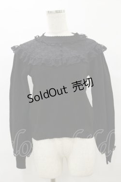 画像1: mille fille closet by LODISPOTTO / Retro Sweetハイネックニット M ブラック H-25-08-11-056-LO-TO-NS-ZH