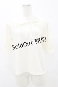m petit by misako / NINA'sコラボ襟付きプルオーバー M 生成り H-25-08-11-057-LO-TO-NS-ZH