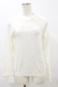 axes femme kawaii / レーシーフリルニットプル M オフ H-25-08-11-058-AX-TO-NS-ZH