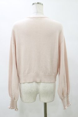 画像2: axes femme / SAKURA刺繍ショートカーディガン Free ピンク H-25-08-11-059-AX-TO-NS-ZH