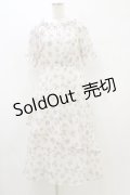 LODISPOTTO / 花柄シフォンワンピース M アイボリー H-25-08-11-068-LO-OP-NS-ZH
