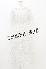 LODISPOTTO / 花柄シフォンワンピース M アイボリー H-25-08-11-068-LO-OP-NS-ZH