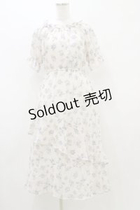 LODISPOTTO / 花柄シフォンワンピース M アイボリー H-25-08-11-068-LO-OP-NS-ZH