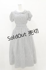 Ank Rouge / ギンガムシャーリングロングワンピース M ブラック H-25-08-11-071-CA-OP-NS-ZH
