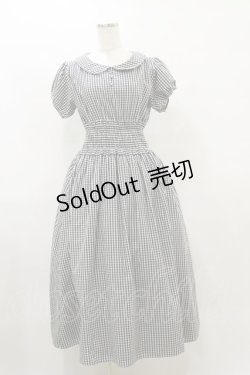画像1: Ank Rouge / ギンガムシャーリングロングワンピース M ブラック H-25-08-11-071-CA-OP-NS-ZH