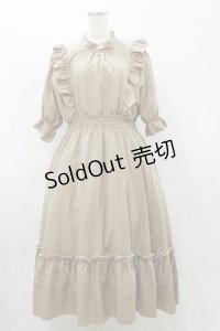 m petit by misako / NINA'SコラボAMハイショクメローワンピース LL ベージュ H-25-08-11-072-LO-OP-NS-ZH
