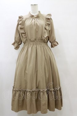画像1: m petit by misako / NINA'SコラボAMハイショクメローワンピース LL ベージュ H-25-08-11-072-LO-OP-NS-ZH