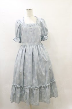 画像1: m petit by misako / AOKハナガラスクエアワンピース L サックス H-25-08-11-073-LO-OP-NS-ZH