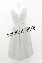 an another angelus / ヘリンボーンVネックタックジャンパースカート Free L/GY×WH H-25-08-11-080-CA-OP-NS-ZT484