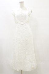 an another angelus / レース使いコットンリップルナローワンピース Free OFFWHITE H-25-08-11-081-CA-OP-NS-ZH