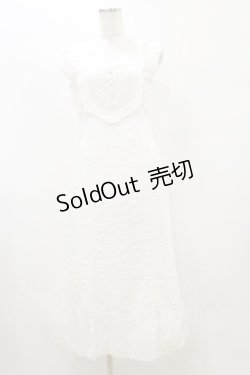 画像1: an another angelus / レース使いコットンリップルナローワンピース Free OFFWHITE H-25-08-11-081-CA-OP-NS-ZH