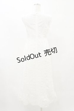 画像2: an another angelus / レース使いコットンリップルナローワンピース Free OFFWHITE H-25-08-11-081-CA-OP-NS-ZH