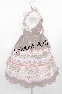 画像2: BABY,THE STARS SHINE BRIGHT / Strawberry Sweetheart Cake柄Ribbonジャンパースカート Free ブラウン H-25-08-11-1003-BA-OP-NS-ZH