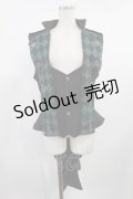 ALICE and the PIRATES / 道化師の悪戯ベスト Mens ブラック/グリーン H-25-08-11-1031-PA-OP-NS-ZH