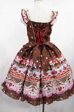 画像3: BABY,THE STARS SHINE BRIGHT / Strawberry Sweetheart Cake柄Ribbonジャンパースカート Free ブラウン H-25-08-11-1003-BA-OP-NS-ZH