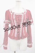 Angelic Pretty / リボンチョーカー付カットソー FREE 赤 H-25-08-11-1033-AP-TO-YZ-ZH