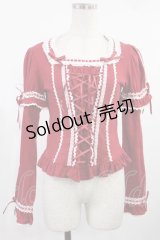 Angelic Pretty / リボンチョーカー付カットソー FREE 赤 H-25-08-11-1033-AP-TO-YZ-ZH