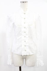 Victorian maiden / プリーツスタンドカラーブラウス Free オフ H-25-08-11-1034-CL-BL-NS-ZH