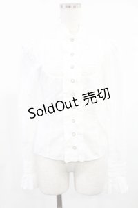 Victorian maiden / プリーツスタンドカラーブラウス Free オフ H-25-08-11-1034-CL-BL-NS-ZH