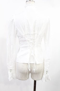 画像2: Victorian maiden / プリーツスタンドカラーブラウス Free オフ H-25-08-11-1034-CL-BL-NS-ZH