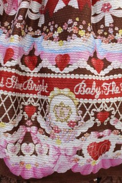 画像4: BABY,THE STARS SHINE BRIGHT / Strawberry Sweetheart Cake柄Ribbonジャンパースカート Free ブラウン H-25-08-11-1003-BA-OP-NS-ZH