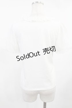 画像2: axes femme kawaii / チュールフリルカットソー M 白 H-25-08-11-1036-AX-TO-NS-ZH