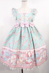 Angelic Pretty / MELODY TOYSハイウエストジャンパースカート Free ミント H-25-08-11-1004-AP-OP-NS-ZH