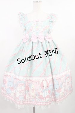 画像1: Angelic Pretty / MELODY TOYSハイウエストジャンパースカート Free ミント H-25-08-11-1004-AP-OP-NS-ZH