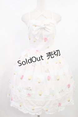 画像1: BABY,THE STARS SHINE BRIGHT / IceCreamプリントジャンパースカート Free オフ H-25-08-11-1005-BA-OP-NS-ZH