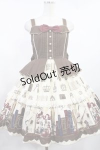 Angelic Pretty / Victorian Letterティアードジャンパースカート Free アイボリー H-25-08-11-1007-AP-OP-NS-ZH