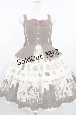 画像1: Angelic Pretty / Victorian Letterティアードジャンパースカート Free アイボリー H-25-08-11-1007-AP-OP-NS-ZH