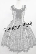 metamorphose / Fluffyフリルティアードジャンパースカート(ギンガム) サイズ1 ブラック H-25-08-11-1009-ME-OP-NS-ZH