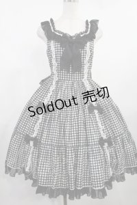 metamorphose / Fluffyフリルティアードジャンパースカート(ギンガム) サイズ1 ブラック H-25-08-11-1009-ME-OP-NS-ZH