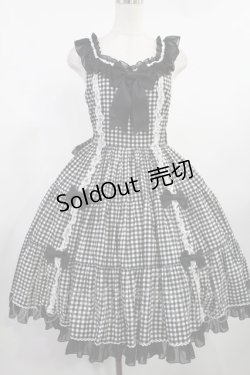 画像1: metamorphose / Fluffyフリルティアードジャンパースカート(ギンガム) サイズ1 ブラック H-25-08-11-1009-ME-OP-NS-ZH