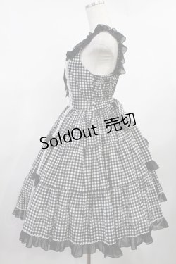 画像2: metamorphose / Fluffyフリルティアードジャンパースカート(ギンガム) サイズ1 ブラック H-25-08-11-1009-ME-OP-NS-ZH