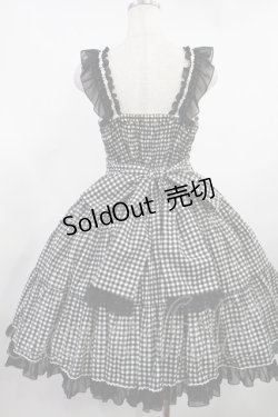 画像3: metamorphose / Fluffyフリルティアードジャンパースカート(ギンガム) サイズ1 ブラック H-25-08-11-1009-ME-OP-NS-ZH