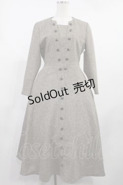 画像1: an another angelus / 釦使いツイードフィットandフレアーワンピース Free BROWN H-25-08-11-1017-CA-OP-NS-ZT484