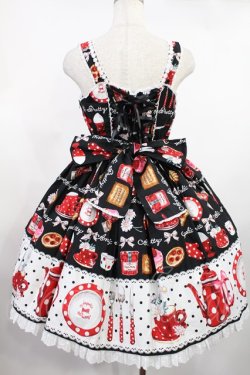 画像3: Angelic Pretty / French Cafe切替ジャンパースカート Free ブラック H-25-08-11-1002-AP-OP-NS-ZH