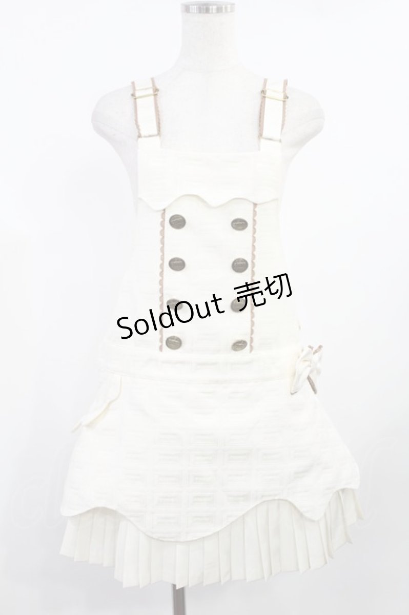 画像1: Angelic Pretty / Royal Chocolateダブルボタンサロペット Free アイボリー H-25-08-11-1024-AP-OP-NS-ZH (1)
