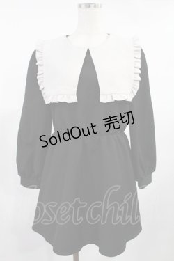 画像1: Melt the lady / スクエアセーラーカラーワンピース Free ブラック H-25-08-11-1027-PU-OP-NS-ZH