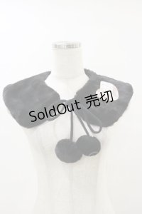 m petit by misako / AMポンポンツキエリ  ブラック H-25-08-11-014-LO-ZA-NS-ZH