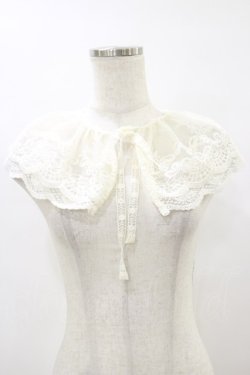 画像1: m petit by misako / AMレース付け襟  オフ H-25-08-11-019-LO-ZA-NS-ZH